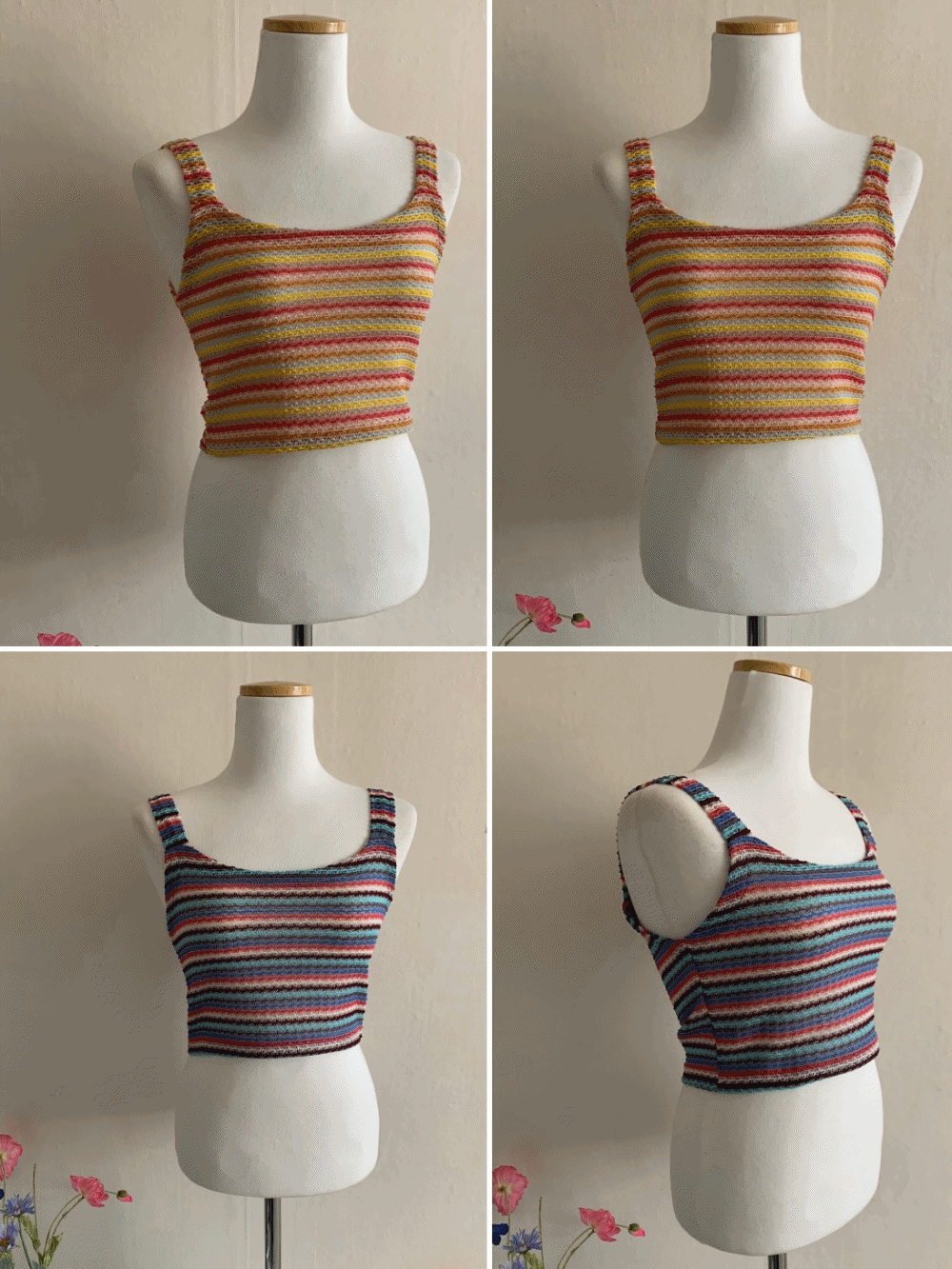[Top/ Innerwear] Clementine stripe sleeveless / 2 colors