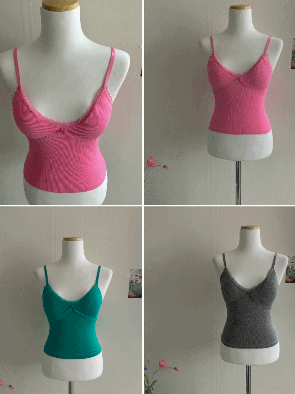 (패드내장) [Innerwear] Petunia lace sleeveless / 5 colors
