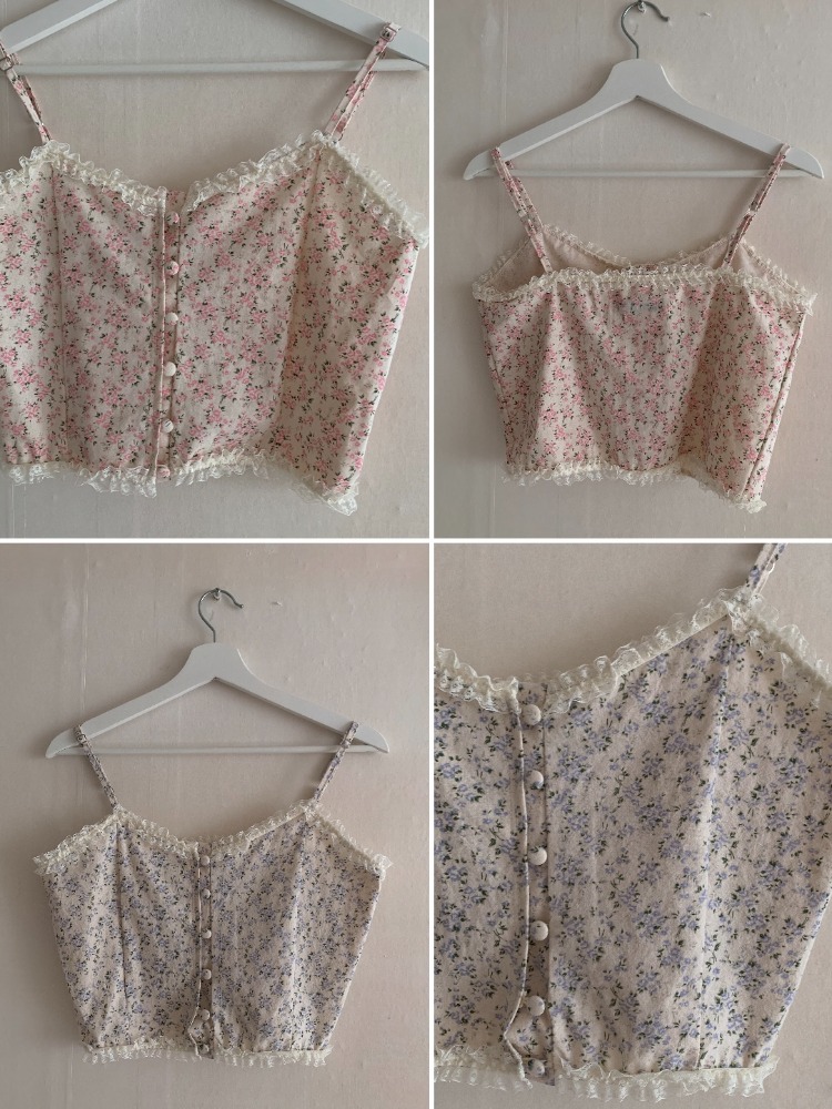 [Top/ Innerwear] Dulcie floral lace bustier / 2 colors