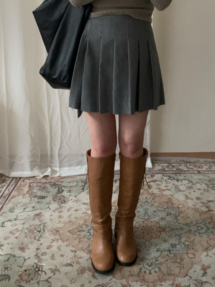 [Skirt] Sailor wool mini skirt / 2 colors